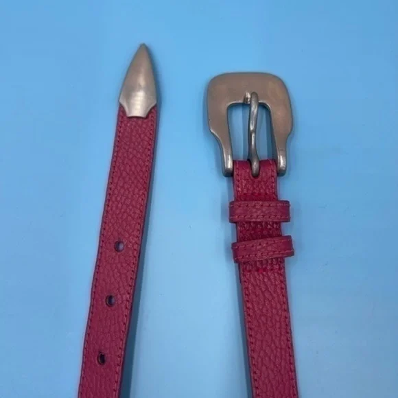 Vintage Omela Genuine Leather Pink Belt - Picture 2 of 4